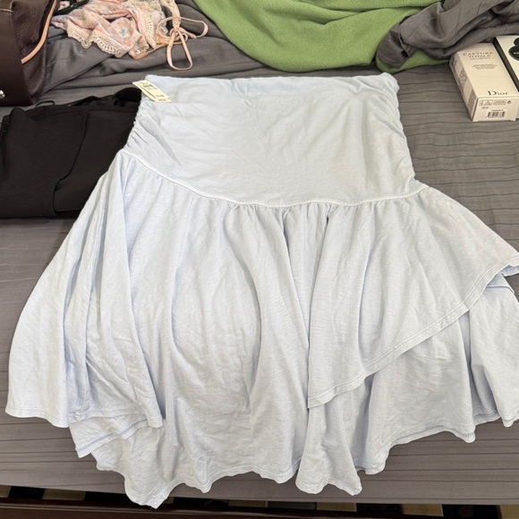 Aerie Asymmetrical mini Dress in Soft Blue - Picture 1 of 1